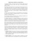 Proceso de gerencia estratégica