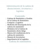 Administración de la cadena de abastecimiento, inventarios y logística