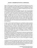 ANALISIS FUNDAMENTOS ETICOS DE LA DEMOCRACIA