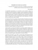 Desigualdad social: entender para transformar