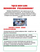 ¿Que son los residuos peligrosos?