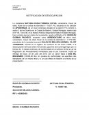 Notificacion de desocupacion