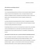 ¿Qué entiende por aprendizaje autónomo?