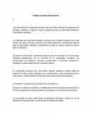 Política de Salud Ocupacional