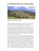 Leyenda de chalata de Mindina, provincia de Bolivar
