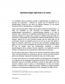Epistemologia aplicada a la salud