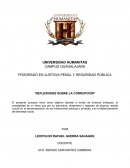 Reflexiones sobre la corrupción