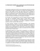 PRESUPUESTO GENERAL DE LA NACIÓN 2015, UNA PROYECCIÓN QUE ENCARA EL PAIS