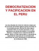 Democratizacion y pacificacion en el peru