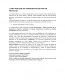 Cómo realizar una fundamentación para un proyecto?