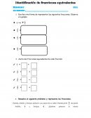 Problemas matematicos. Identificación de fracciones equivalentes