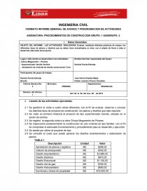 Procedimientos de construcción. Página 1
