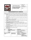 PROCEDIMIENTO DE INGRESO DE EMPLEADOS A SUS LABORES DE TRABAJO.