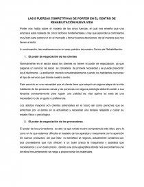 LAS 5 FUERZAS COMPETITIVAS DE PORTER EN EL CENTRO DE REHABILITACIÓN NUEVA VIDA. Página 1
