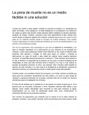 La pena de muerte no es una solucion