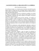 LAS INSTITUCIONES, LA ORGANIZACIÓN Y LA EMPRESA