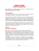 Este espectáculo es la primera producción propia de la temporada 2015 de Benvenuti, Experiencias Teatrales*