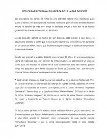REFLEXIONES PERSONALES ACERCA DE LA PRÁCTICA DOCENTE. Página 1