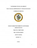 Historia ENSAYO SOBRE PROCEDIMIENTO CONTENSIOSO ADMINISTRATIVO