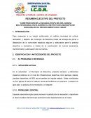 RESUMEN EJECUTIVO PROYECTO CANCHA