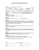 CONTRATO DE REPARACIÓN DE VEHICULO