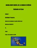 Un Proyecto Unidad 1 CUIDANDO MI CASA Bachillerato a Distancia