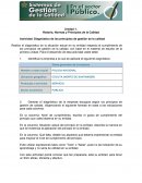 Historia, Normas y Principios de la Calidad Actividad: Diagnóstico de los principios de gestión de la calidad