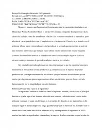 ENSAYO DE ERGONOMIA CONCEPTOS GENERALES. Página 1