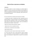 Ejercicio físico en personas con diabetes