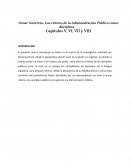 Omar Guerrero, Los críticos de la Administración Pública como disciplina. Capítulos V, VI, VII y VIII