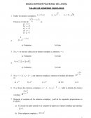 El Banco de ejercicios: numeros complejos