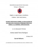 EL NUEVO ESCRITO REFLEXIVO SOBRE LA APLICACIÓN DE UN CEDA EN LA ESCUELA PRIMARIA PRÁCTICA ANEXA A LA NORMAL VERACRUZANA