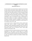 LA PREVENCION DE LA VIOLENCIA DESDE UN ENFOQUE DE LA SALUD PÚBLICA.