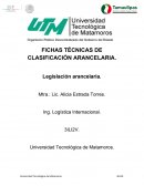 Fichas tecnicas de clasificacion arancelaria