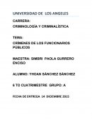 CRÍMENES DE LOS FUNCIONARIOS PÚBLICOS