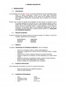 MEMORIA DESCRIPTIVA GENERALIDADES