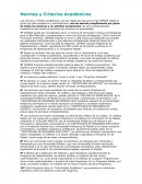 Normas y Criterios Académicos