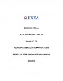 DERECHO FISCAL Unidad 6, 7 Y 8