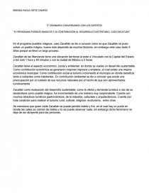 “EL PROGRAMA PUEBLOS MAGICOS Y SU CONTRIBUCIÓN AL DESARROLLO SUSTENTABLE, CASO ZACATLÁN”. Página 1