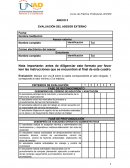 Marque con una X sobre la casilla correspondiente al valor otorgado