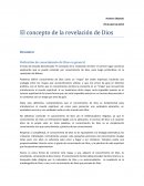 El concepto de la revelación especial