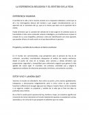 EXPERIENCIA RELIGIOSA