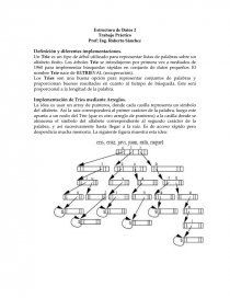 Estructura de Datos 2 Trabajo Práctico. Página 1