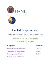 Trabajo de pesticida de segundo semestre de preparatoria. Página 1