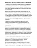 ENSAYO DE LAS VENTAJAS Y DESVENTAJAS DE LA GLOBALIZACIÓN