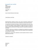 Cartas de patrocionio