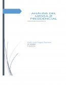 ANALISIS DEL MENSAJE PRESIDENCIAL
