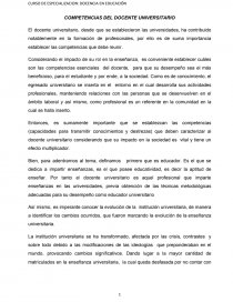 COMPETENCIA DEL DOCENTE UNIVERSITARIO. Página 1