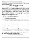 Ejercicio de comprensión lectora