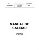 Ejemplo de un Manual de calidad SISTEMA DE GESTION DE CALIDAD